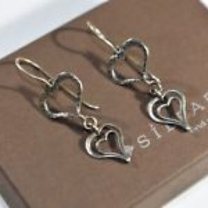 Silpada Spread the Love Double HeartEarrings W1765